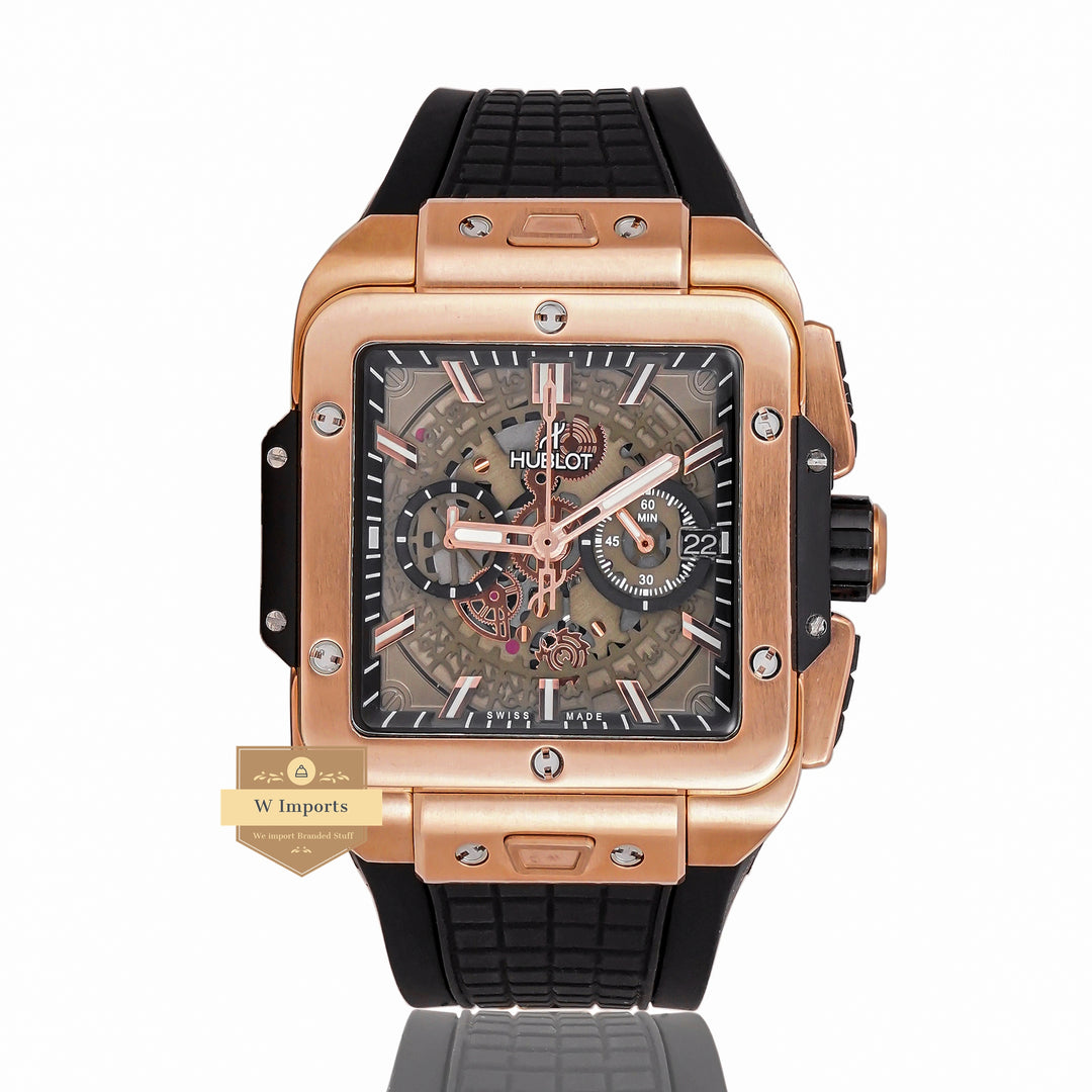 LATEST PREMIUM COLLECTION CHRONOGRAPH ROSE GOLD CASE WITH BLACK